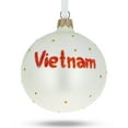 thumbnail image 2 of Flag of Vietnam Glass Ball Christmas Ornament 3.25 Inches, 2 of 4