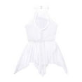 thumbnail image 7 of Alvivi Kids Girls Sequin Gymnastics Skirted Leotards Sleeveless Lyrical Ballet Dance Costume Dress White 8, 7 of 7