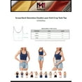 thumbnail image 2 of MixMatchy Women's Scoop Neck Sleeveless Double Layer Knit Crop Tank Top, 2 of 6