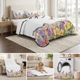 thumbnail image 6 of Full Quilt Set 78''x90'', Spring Floral Lightweight Summer Bedspread Coverlet Set with 2 Pillow Shams, Summer Birds Botanical Fence Breathable All Season Quilt Bedding for Bedroom/Guest Room, 6 of 9