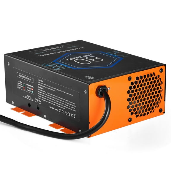 KFFKFF RV Power Unit, 80A, Converts 110V AC to 12V DC, 4-Stage Intelligent Charging, 13V-16.5V Adjustable Range, Works with Lithium and Lead Acid Batteries, ETL Certified