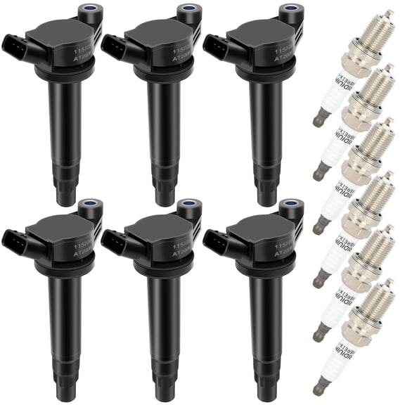 SCITOO 6 ignition coils with 6 iridium Spark Plugs for Toyota Solara Sienna 2004-2008 3.3L V6 UF506