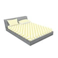 thumbnail image 2 of Ambesonne Retro Fitted Sheet & Pillow Sham Set, Picnic Yellow Spots, King, Yellow and White, 2 of 2