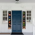 thumbnail image 6 of Happy Birthday Banner Welcome Hanging Sign Gift Triangle Bunting Candy Cake Door Decor Porch Black For Indoor Outdoor Holiday Home Party Porch Wall Halloween Xmas 11.8 x 70.8inch for DIY, 6 of 9