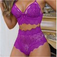 thumbnail image 1 of Conjunto de sujetador de encaje de talla grande para mujer, ropa interior sexy, chaleco sin espalda, conjunto de sujetador con tirantes sexy, 1 of 5