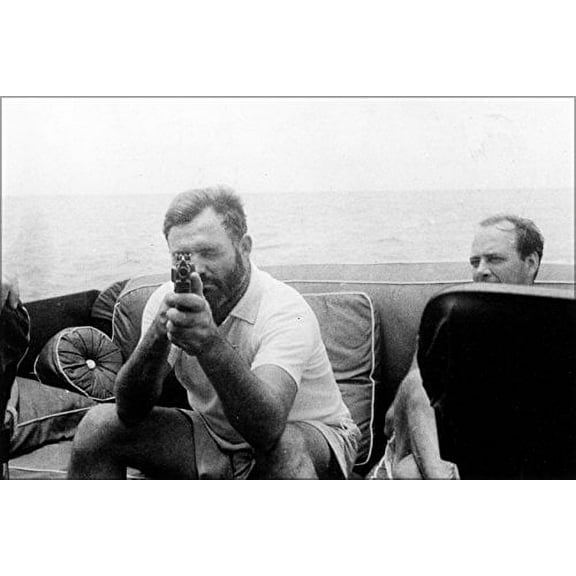 24x36 Poster; Ernest Hemingway Aboard The Pilar 1935
