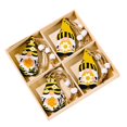 thumbnail image 1 of Oferta por tiempo limitado!Decoraciones del festival de las abejas, colgante de caja de madera pintada de 3 rejillas, ambiente hogareño, accesorios y suministros, 1 of 8