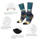 thumbnail image 4 of Fotbe Sunshine Underwater Sand Turtle Calcetas Largas con Estampado para Hombre y Mujer – Calcetas de Compresión Transpirables y Elásticas, Viajar y Uso Diario Talla 5-11, 4 of 6