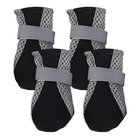 TELOLY 4Pcs Dog Shoes Flexible Design Dog Boots Active Lifestyle Shoes for Dogs Black S