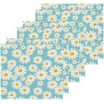 thumbnail image 3 of GZHJMY 12x12Inx4 Sets Reusable Soft Face Towel,Kitchen Hand Towel Bathroom Absorbent Towel,Gym Hotel Spa-Beautiful Little Daisies on Blue Background, 3 of 7