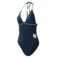 thumbnail image 2 of Women's G-III 4Her by Carl Banks Navy New York Yankees Full Count One-Piece Swimsuit, 2 of 3