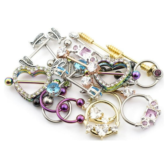 Body Jewelry Online Luxe Modz Stainless Steel Body Piercing Jewelry, 14G, Counter Per Pack 12