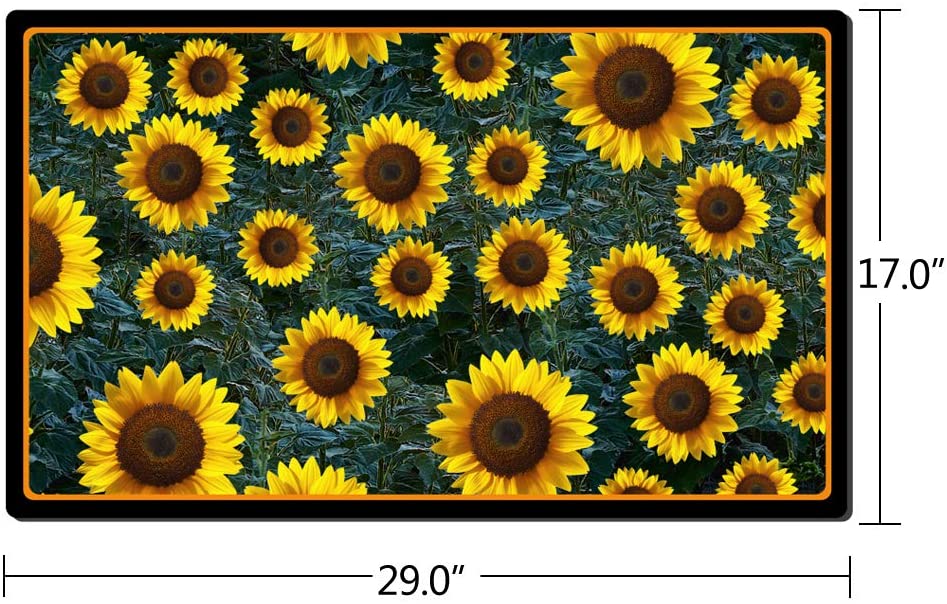 Morning View Doormat Outdoor Entrance Front Door Mats Indoor Welcome Mats Outdoor Entryway Doormat Sunflower Mat Rubber Door Mats Decorative Mat Door Mat Indoor Entrance 29×17 Inch(Sunflower Sea)
