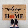 thumbnail image 1 of 1 Pcs Tapis de Bienvenue d'Automne Tapis de Sol Citrouille Automne Saisonnier Action de Grâce Halloween Intérieur Extérieur Tapis d'Entrée Tapis de Décor d'Automne Tapis de Sol d'Halloween, 1 of 5