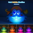 thumbnail image 2 of Juguetes de baño Cangrejo Juguetes de baño para bebés Máquina de burbujas de baño iluminada con luz RGB colorida Gran regalo de cumpleaños para niños y niñas Juguete para niños de 1 a 3 años de 4 a 8, 2 of 5