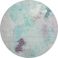 thumbnail image 2 of Addison Rugs Mayfield Premium Machine Washable Transitional Abstract Teal Round Rug, 8' x 8', 2 of 6