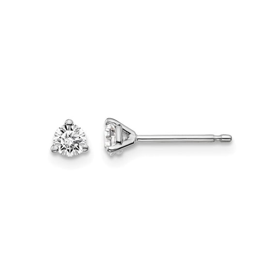 1/4 Carat (Ctw VS2-SI1, D-E-F) Lab-Grown Diamond Solitaire Stud Earrings in 14K White Gold 3-Prong for Women
