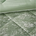 thumbnail image 6 of JERFIT Green Crushed Velvet Comforter Set Queen Full, Diamond Quilted Bedding Set with 2 Shams & Decorative Pillow, Hypoallergenic Polyester Microfiber, 6 of 10