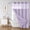 Lavender, variant on MintGreen No Hook Waffle Weave Shower Curtain with snap-in Liner Replacement, 230GSM Waterproof Fabric Hotel Shower Curtain Set for Bathroom, Through Mesh Top Window,71Wx74H