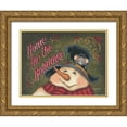 thumbnail image 1 of Lewis, Kim 18x15 Gold Ornate Wood Framed with Double Matting Museum Art Print Titled - Home for the Holidays, 1 of 4