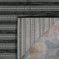 thumbnail image 3 of Couristan Afuera Beachcomber 2' x 11' Onyx Striped Nautical Outdoor Rug, 3 of 10