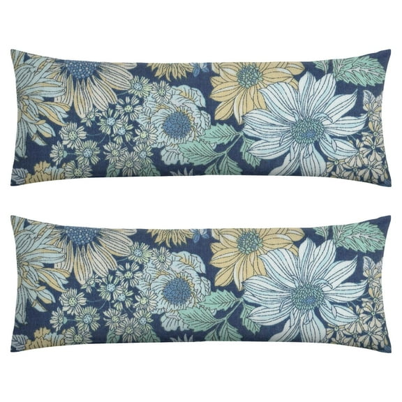 Garden Body Pillow Cover 20x54 - Floral Bee Artwork Long Pillow Case with Zipper - Soft Breathable Maternity Pillowcase - Full Body Pillow Protector - Aesthetic Bed Pillow Cover