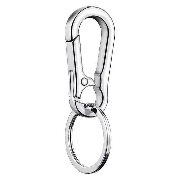erfcxs Durable Alloy Keychain Hook Carabiner Clip For Keys Waist Belt Accessories Universal Unisex Double Ring Design