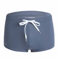 thumbnail image 5 of WIZUTIZ Square Cut Swimsuit Men Sexy Swim Briefs Beach Bikini Sport Swimwear Low Wasit Shorts Pants with Drawstring Beach, 5 of 5