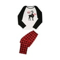 thumbnail image 4 of Kmbangi Hauts Raglan de Noël avec Rennes et Pantalons à Carreaux Pyjamas Parent-Enfant, 4 of 9