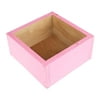Square Wooden Crate, 6-Inch x 6-Inch, Pink