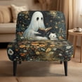 thumbnail image 2 of HELLHERO Ghost Anti Scratch Stain Protection Armless Accent Slipper Chair Cover Dustproof Armless Accent Chair Soft Cover for Armless Chair, 2 of 8