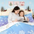 thumbnail image 4 of Erosebridal Christmas Holiday King Size Comforter Sets, Dreamy Snowflake Print Comforters King Size, Light Blue, Christmas Reversible, 3pcs, 1 Comforter and 2 Pillowcases, 4 of 7