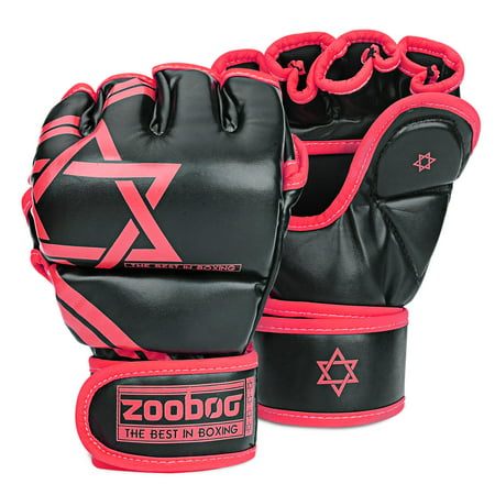 MMA Grappling Gloves - Muay Thai Training Punching Bag Mitts Kickboxing Fighting Protective Hand Gear Accessories Supplies with Bag for Mixed Martial Arts Combat Sports Gym UFC (Best Shoes For Kickboxing)