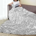 thumbnail image 6 of Sikiie Silver Glitter Ultra-Soft Micro flannel Blanket Luxury All Seasons Warm Blanket for Bedding Sofa and Travel (4 sizes)-50"x40", 6 of 7