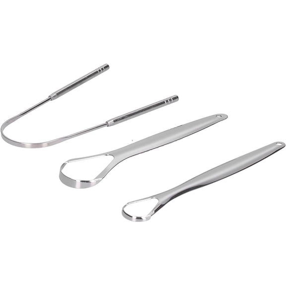 Tongue Scraper Stainless Steel Cleaner Tool Freshen The Breath Safe Care Tools Brush 3Pcs Scraping Tool Set Tool Tool Utensil for Brush Brush Scrapper Cleaning Supply Kids