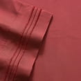 thumbnail image 2 of Madame Marie Contemporary Microfiber Bedroom Solid Color Bed Sheet Set Full - Burgundy, 2 of 2