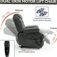 thumbnail image 5 of JERFIT Electric Power Lift Recliner Chair with Massage and Heat, Infinite Positioning, Grey, 5 of 9