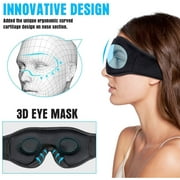 3D Bluetooth Sleep Mask- LC-dolida Bluetooth Sleeping Music Eye Cover Headsets Microphone Travel