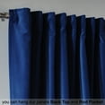 thumbnail image 4 of 3S Brother's Solid Luxury Matte Velvet Soft Curtains Set of 2 Panels Hanging Back Tap & Rod Pocket Home Décor Bedroom Kitchen Office Windows Room Darkering ( Duke Blue-52"x108"), 4 of 6