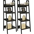 thumbnail image 2 of Ameriwood Home Lawrence 4 Shelf Ladder Bookcase Bundle, Black, 2 of 5