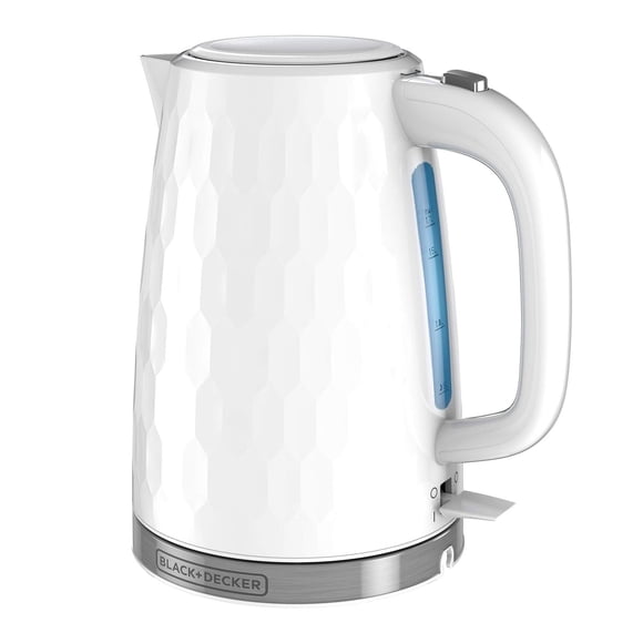 Hervidor Eléctrico BLACK+DECKER Blanco Textura Premium y Ebullición Rápida