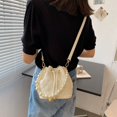 thumbnail image 3 of Sac Bandoulière en Cuir pour Femmes Sac à Main Mode Perle (Noir), 3 of 7