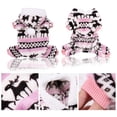 thumbnail image 3 of Suéter cálido para mascotas, suéter de cuello alto para perros con capucha para mascotas, cachorros, gatos, capucha de algodón cálido (rosa, L), 3 of 5