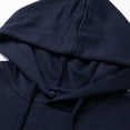 thumbnail image 4 of VSSSJ Hoodie for Men Drawstring Long Sleeve Pullover Casual Loose Fit Solid Color Basic Hooded Sweatshirt with Kangaroo Pockets Navy S, 4 of 8
