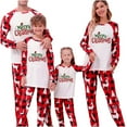 thumbnail image 1 of Pijamas de Navidad Para Mujeres de La Familia, Traje Cálido Para Padres E Hijos, Ropa de Hogar Con Costuras A Cuadros Estampadas, Pantalones de Manga Larga, Conjunto de Dos Piezas Para Mamá Odeerbi ODB188525, 1 of 6