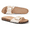White, variant on Womens Slide Sandals Chunky Heel Open Toe Platform Thick Sole Memory Cork Footbed Summer Beach