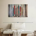 thumbnail image 2 of Elephant Stock Colorful Rustic Skis Wall Art - Horizontal Canvas Wall Art - Living Room Wall Decor - Sports Canvas - Brown And Teal Decor - 39" x 26", 2 of 8