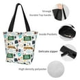 thumbnail image 3 of Lsque Back To School A Pattern Beach Tote,Shoulder Handbag,Spacious Tote Bag,Lightweight Travel Bag,Versatile Shopping Bag, 3 of 6