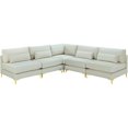 thumbnail image 1 of Meridian Furniture – Section Modulaire en Velours Crème Julia, 1 of 4