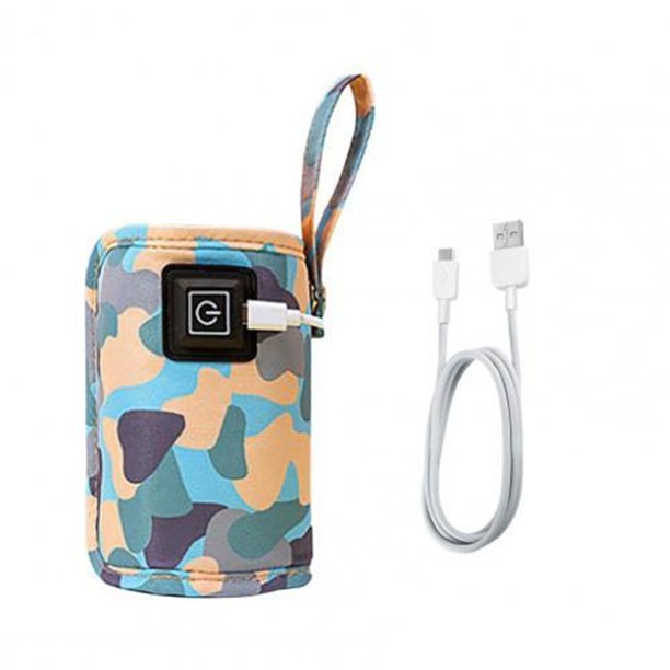 USB Milk Water Warmer Travel Stroller Insulated Bag Baby Nursing Bottle Heater Safe Kids Supplies for Outdoor Winter Gong Bohan LED